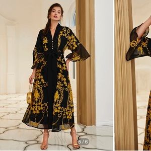 New Never Worn Baroque Flounce Sleeve Dress